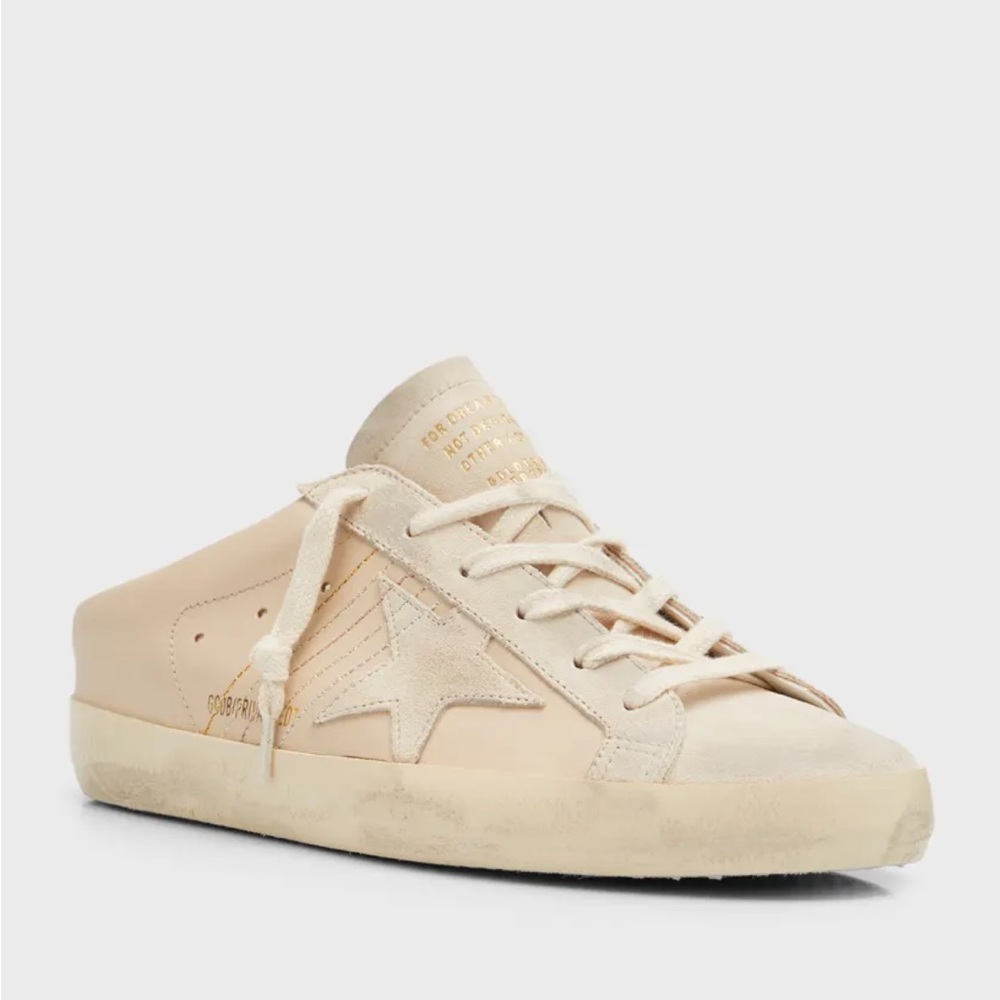 Golden Goose Sabot Mixed Leather Star Slide Sneakers
